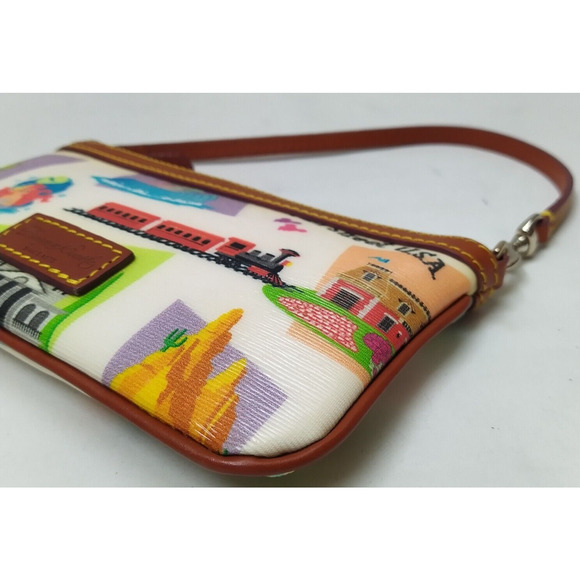 Dooney and Bourke Retro Disneyland 50th Anniversary Multicolor Wristlet - Wallet - Picture 7 of 14